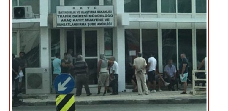 Lefkoşa Araç Kayıt bugün KAPALI