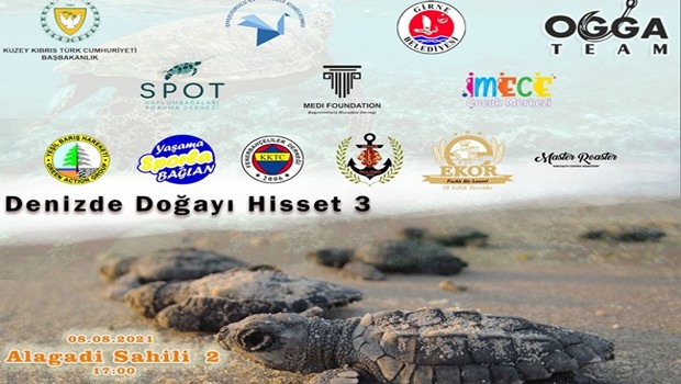 ‘Denizde Doğayı Hisset-3’ adlı etkinlik Alagadi 2 sahilinde yapılıyor