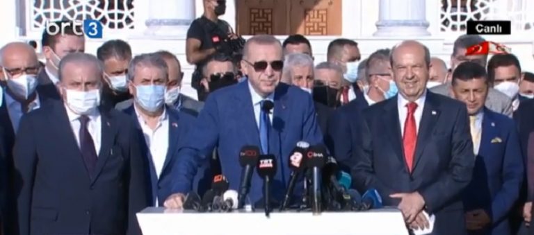 Erdoğan: Artık ‘Kuzey-Güney’ demek istemiyoruz, artık Kıbrıs Türkü diyoruz