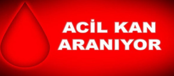 Acil 0 Rh-pozitif kan aranıyor