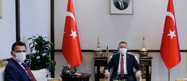 TC Cumhurbaşkanı Yardımcısı Oktay, Maliye Bakanı Oğuz’u Kabul Etti