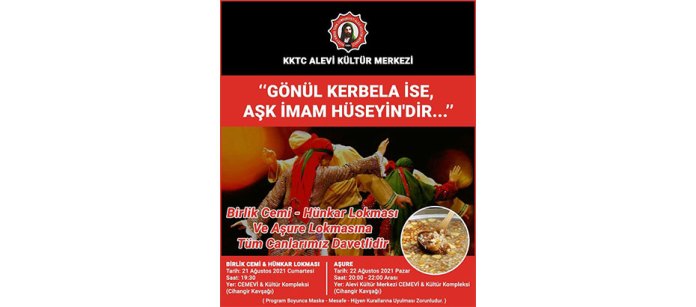 KKTC Alevi Kültür Merkezi Pazar günü “Aşure Lokması” düzenliyor