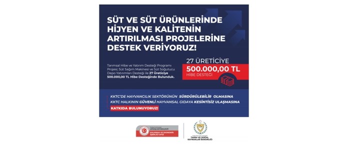 KEİ Ofisi, süt ve süt ürünlerinde hijyen ve kalitenin artırılması projelerine finans desteği veriyor