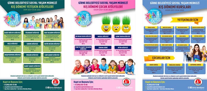 Girne Belediyesi Sosyal Yaşam Merkezi’nin kurs ve atölye programı için kayıtlar başladı