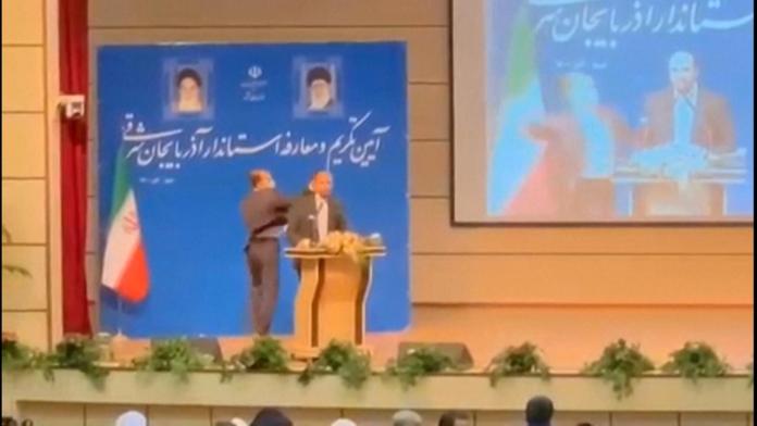 İran’ın Doğu Azerbaycan valisine tokatlı saldırı