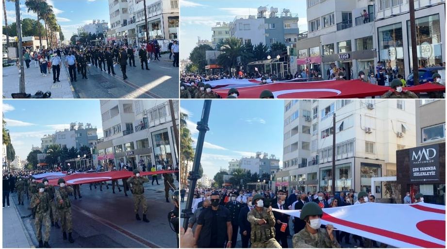 Lefkoşa’da Cumhuriyet yürüyüşü ve bando konseri