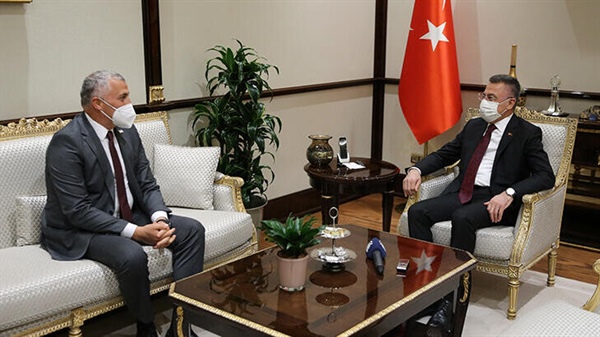 Amcaoğlu, Fuat Oktay tarafından kabul edildi
