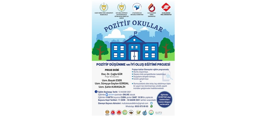 “Pozitif Okullar Projesi” kayıt başvurusu almaya devam ediyor