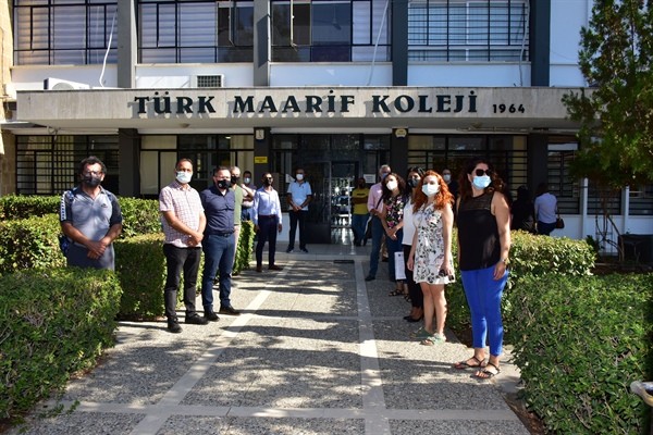 KTOEÖS Lefkoşa TMK önünde basın açıklaması yaptı