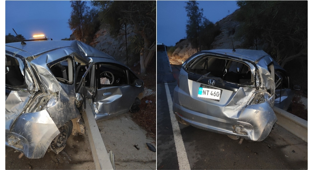Girne-Tatlısu anayolunda korkutan kaza! Yaralılar var!