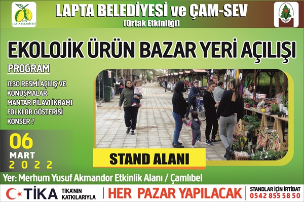 Çamlıbel Ekolojik Ürün Pazarı Açılıyor