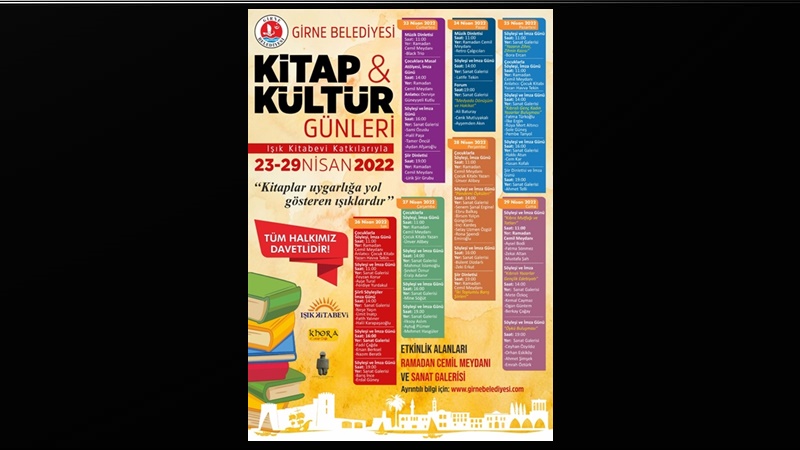 “Girne Belediyesi Kitap ve Kültür Günleri” düzenleniyor