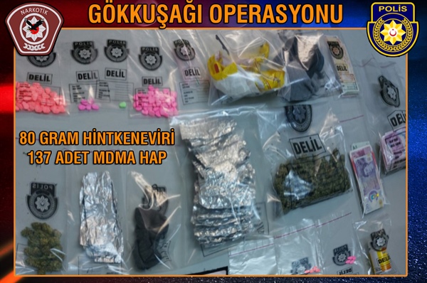 Polis Narkotik ekiplerinden Gökkuşağı Operasyonu