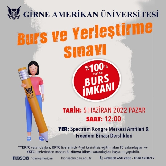 GAÜ Burs sınavı 5 Haziran’da