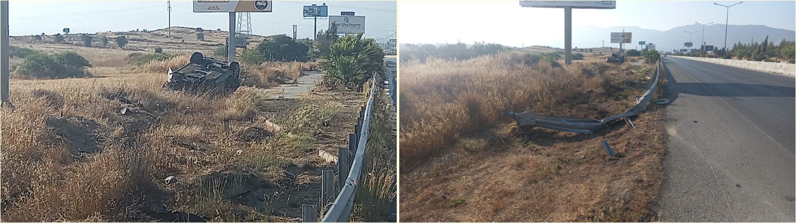 Lefkoşa-Girne anayolundaki kazada bir kişi hafif yaralandı