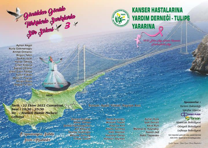 “Gönülden Gönüle Türkülerle Şarkılarla Şiir Şöleni 3” bugün yapılıyor