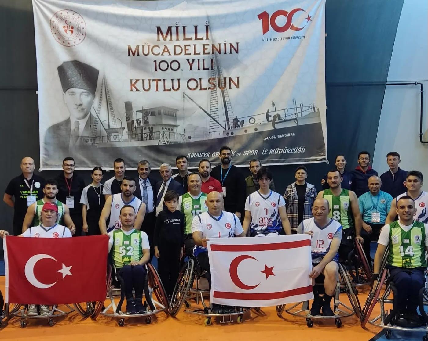 Vakıflar Tekerlekli Sandalye Basketbol Takımı Amasya’da KKTC’yi temsil etti