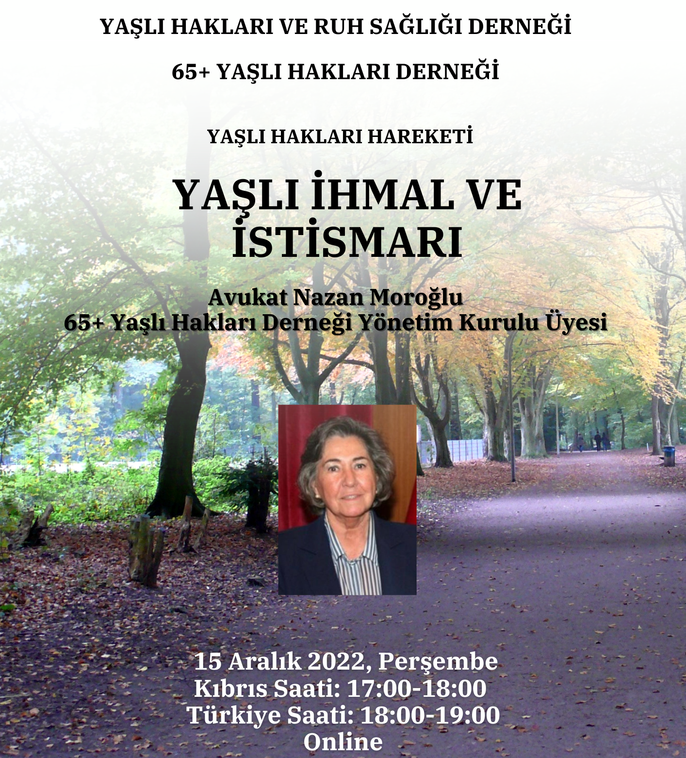 Yaşlı ihmal ve istismarı, online seminerde ele alınacak