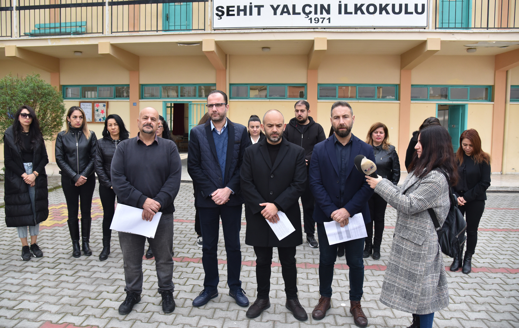 KTÖS, Şehit Yalçın İlkokulu’nda grev ve basın açıklaması yaptı