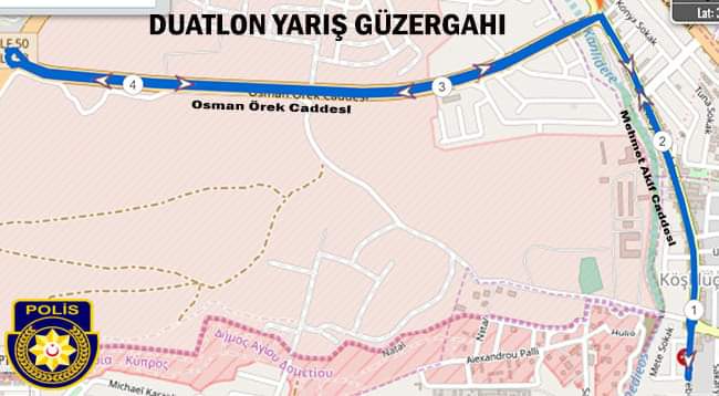 Pazar günü Lefkoşa’da Duatlon yarışı var… Bazı yollar kapalı olacak