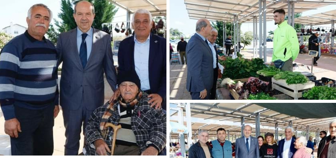 Tatar, Güzelyurt bölgesindeki açık pazarı ziyaret ederek esnaf ve vatandaşlarla buluştu