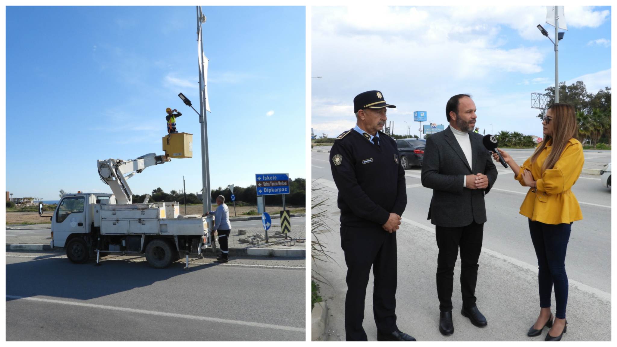 İskele’de tehlike arz eden yaya geçitleri aydınlatıldı