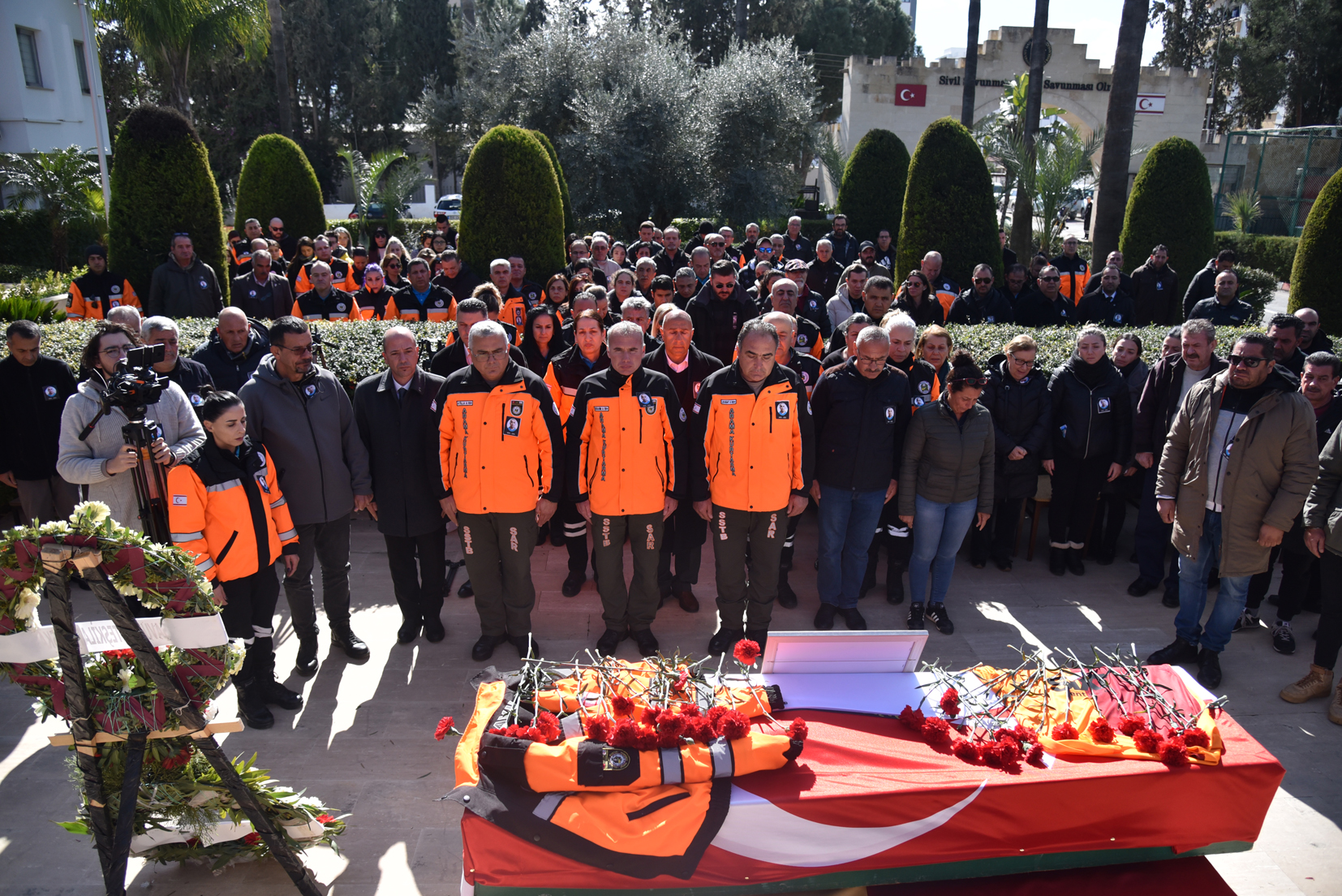 Amaç Arnavutoğlu için Sivil Savunma Teşkilatı Başkanlığında tören düzenlendi