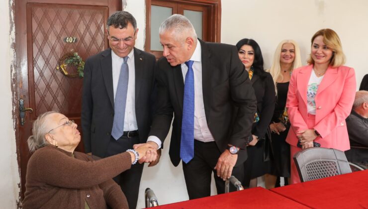 Çalışma ve Sosyal Güvenlik Bakanı Hasan Taçoy, Lapta Huzurevi’ni ziyaret etti