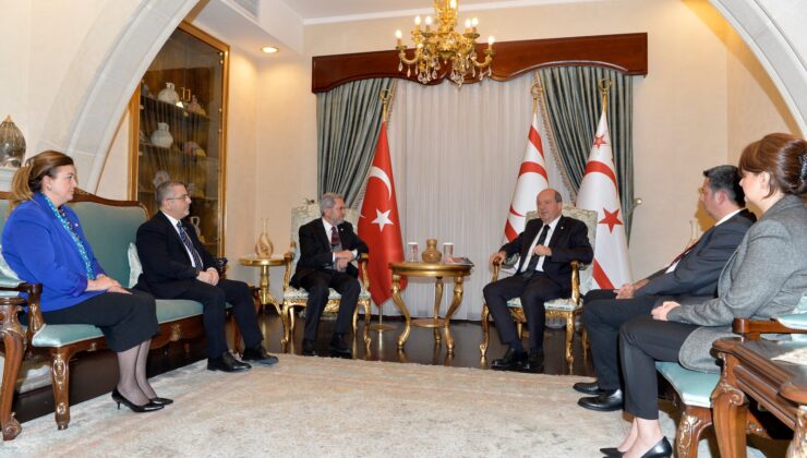 Cumhurbaşkanı Ersin Tatar, Ankara Üniversitesi Rektörü ve beraberindeki heyeti kabul etti – BRTK